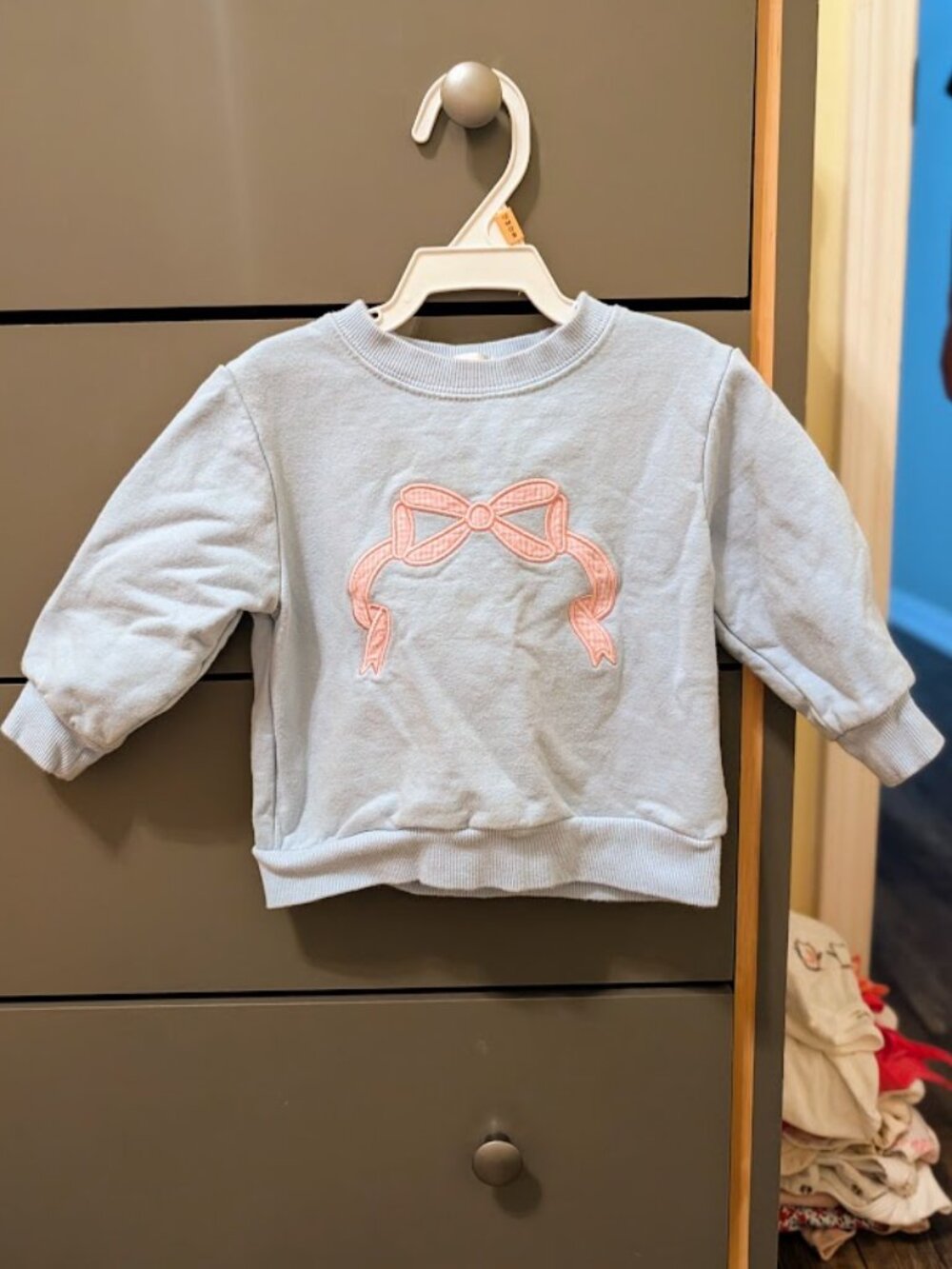 Cecil and Lou Embroidered Bow Sweatshirt 18 months